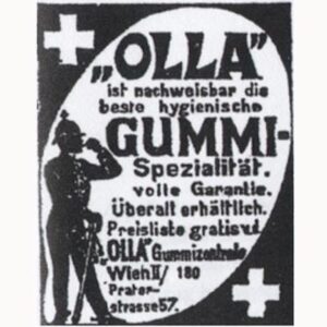 Reklame for det Wien-baserede kondomfirma "Olla"